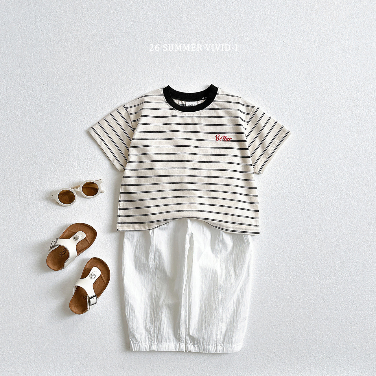 【PREORDER受付終了、ご希望はお問い合わせください。】66.Better Embroidery Stripe Tee