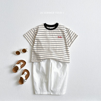 【PREORDER受付終了、ご希望はお問い合わせください。】66.Better Embroidery Stripe Tee
