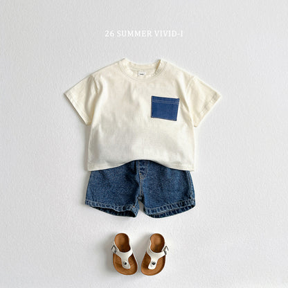 【PREORDER受付終了、ご希望はお問い合わせください。】65.Pocket Denim ShortSleeve Tee