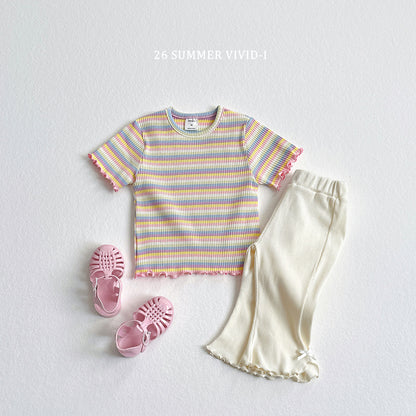 【PREORDER受付終了、ご希望はお問い合わせください。】72.Rainbow Rib Flare Tee