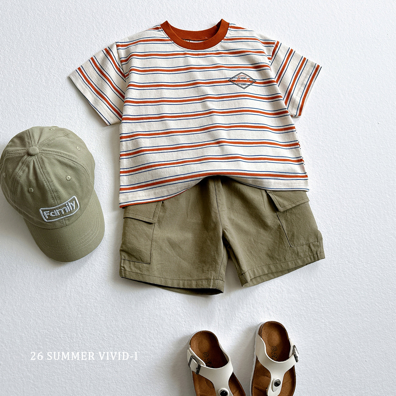 【PREORDER受付終了、ご希望はお問い合わせください。】69.Diamond Logo Stripe Tee