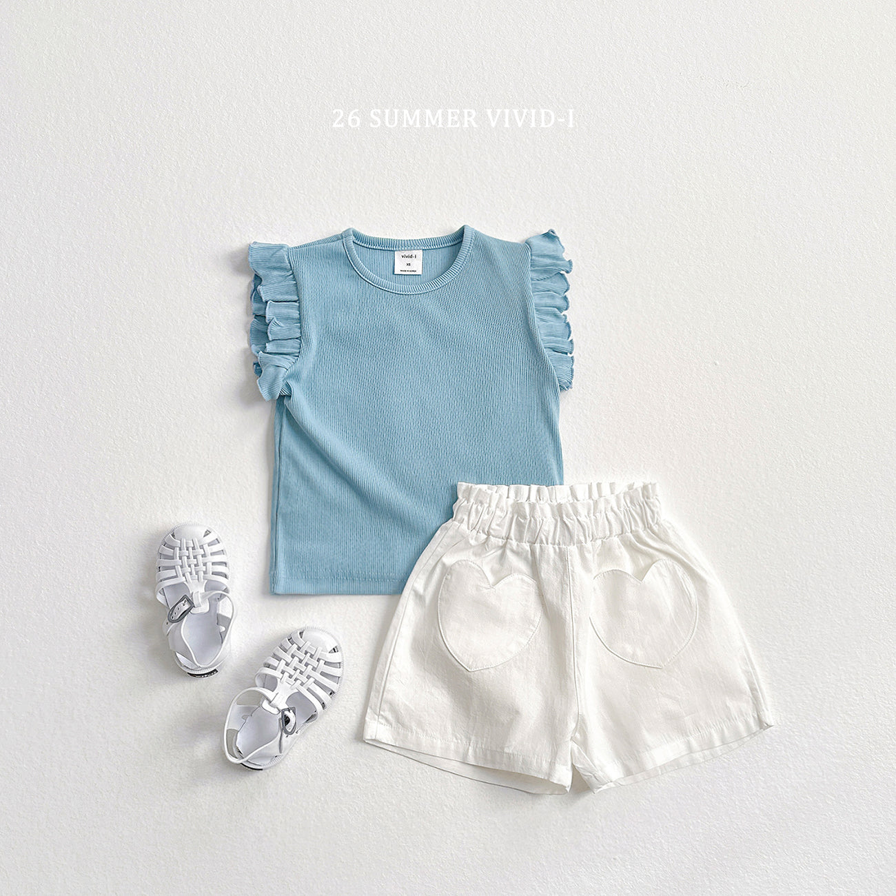 【PREORDER受付終了、ご希望はお問い合わせください。】77.Rib Frill Sleeveless Top