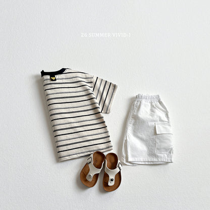 【PREORDER受付終了、ご希望はお問い合わせください。】62.Heart Smile Stripe Tee