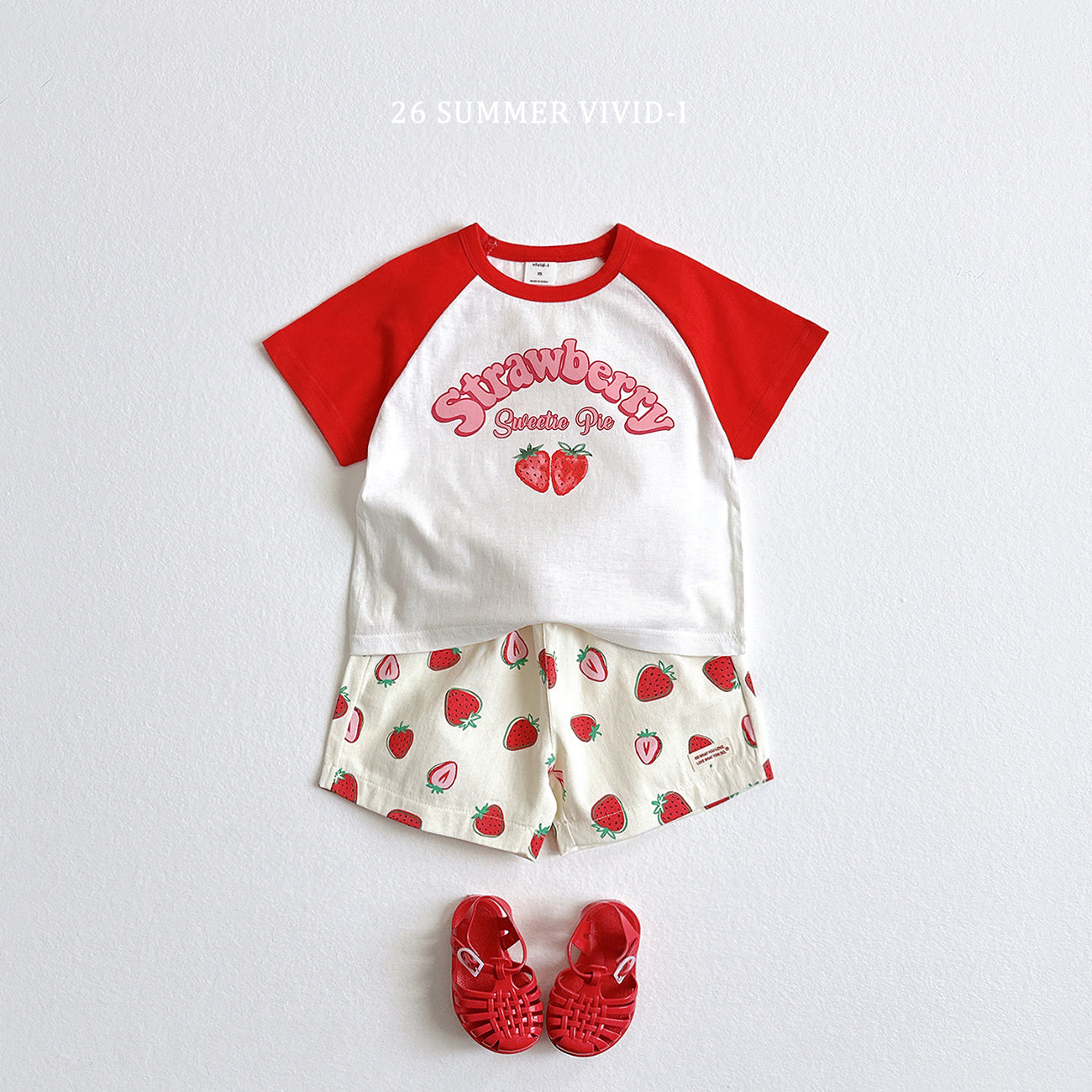 【PREORDER受付終了、ご希望はお問い合わせください。】74.Strawberry Dolman ShortSleeve Tee