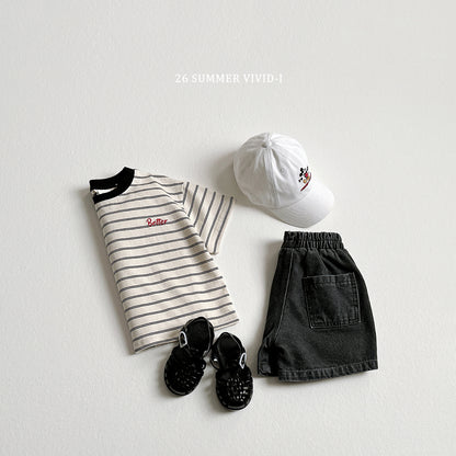 【PREORDER受付終了、ご希望はお問い合わせください。】66.Better Embroidery Stripe Tee