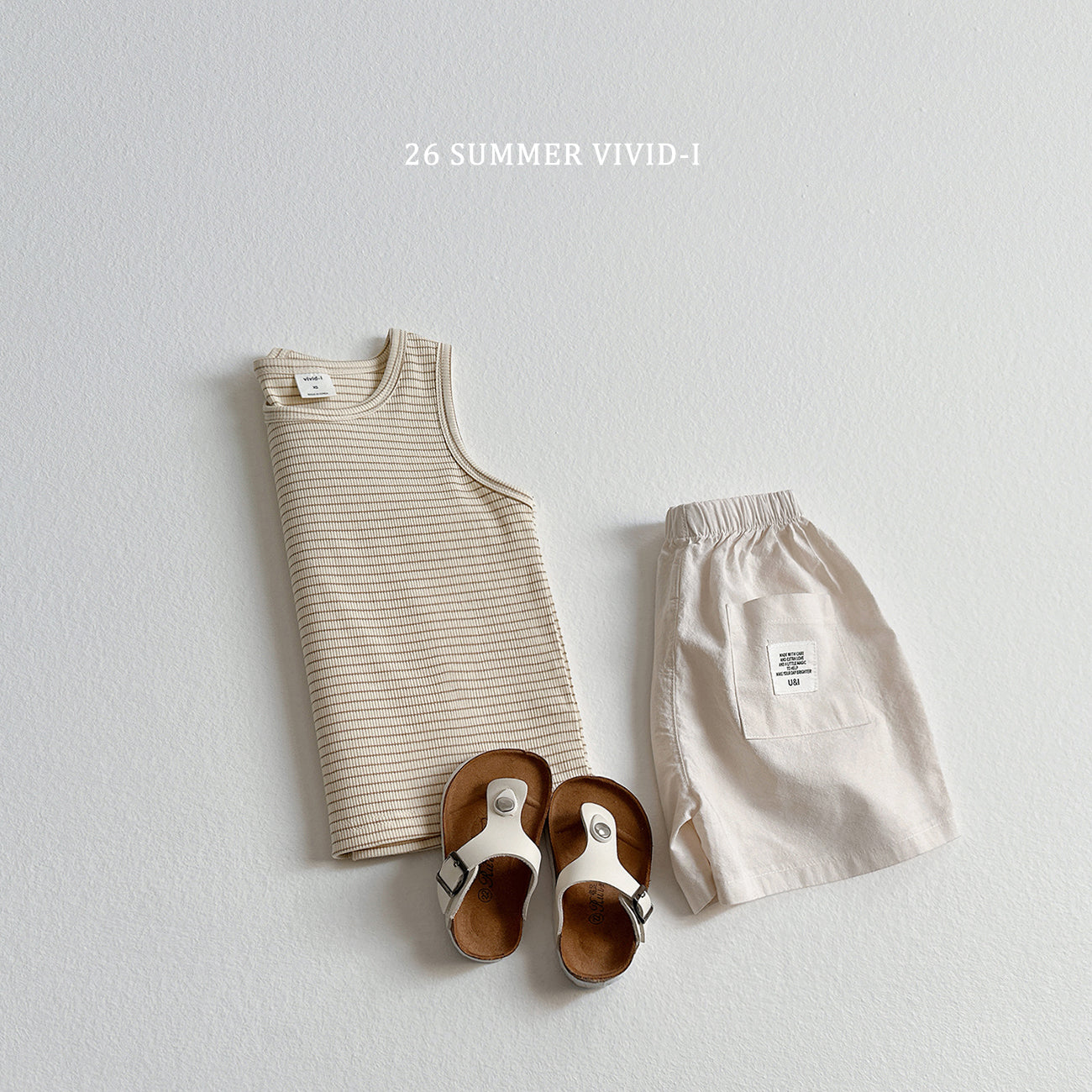 【PREORDER受付終了、ご希望はお問い合わせください。】84.[Set] Stripe Rib Sleeveless Top