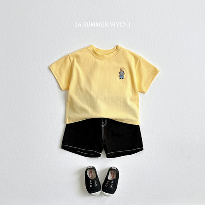 【PREORDER受付終了、ご希望はお問い合わせください。】63.Bear Embroidery ShortSleeve Tee