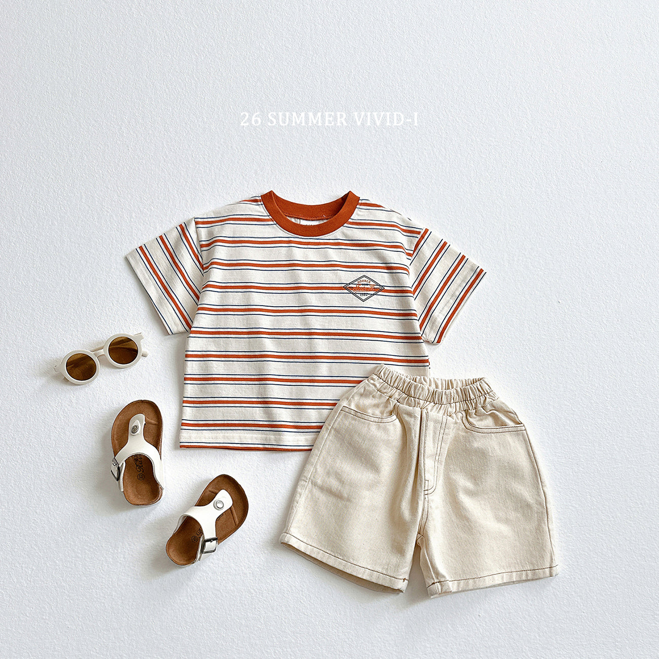【PREORDER受付終了、ご希望はお問い合わせください。】69.Diamond Logo Stripe Tee
