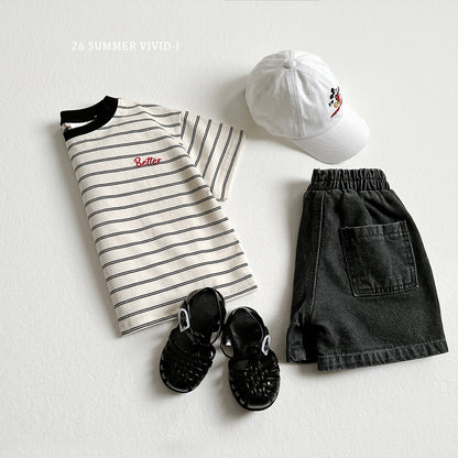 【PREORDER受付終了、ご希望はお問い合わせください。】66.Better Embroidery Stripe Tee