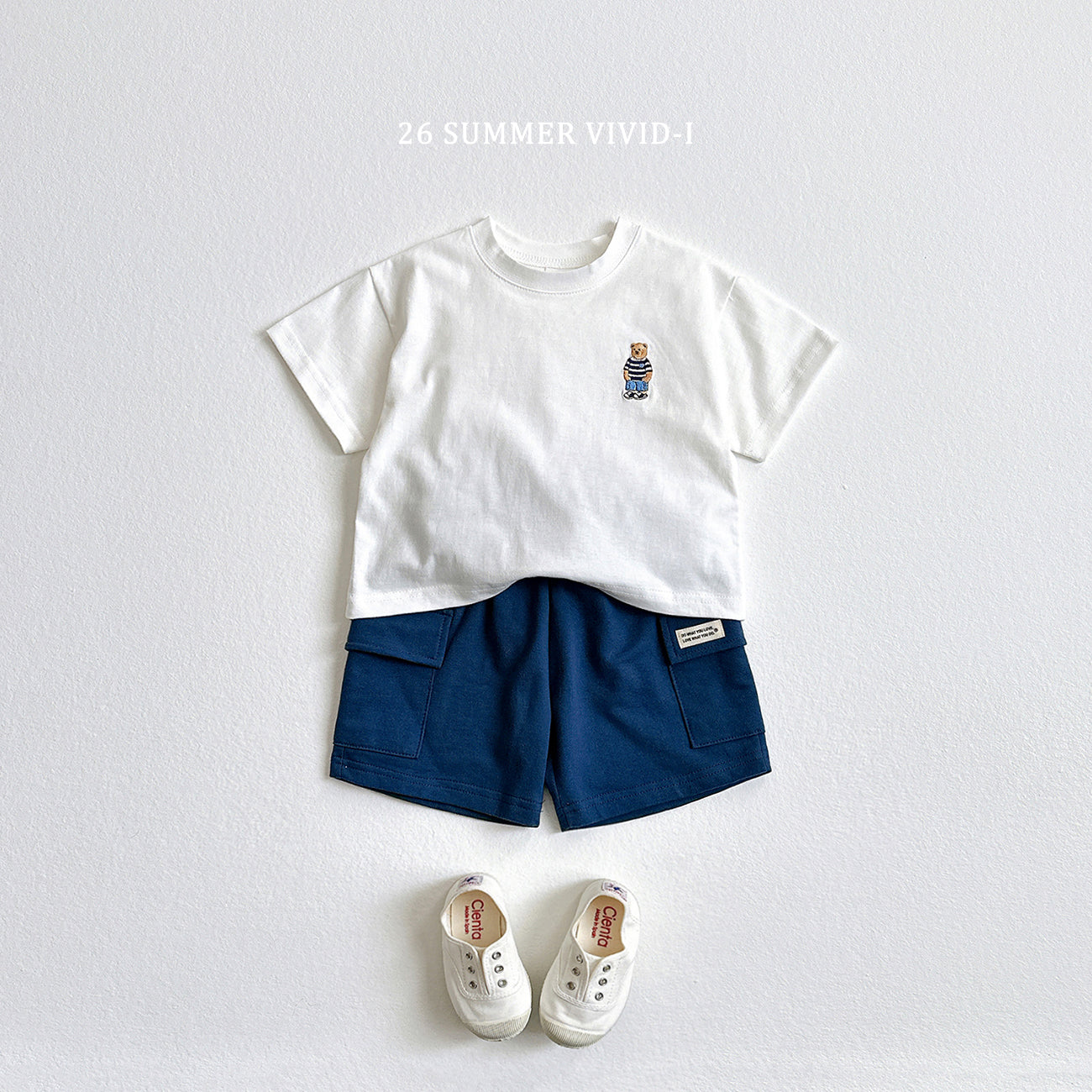 【PREORDER受付終了、ご希望はお問い合わせください。】63.Bear Embroidery ShortSleeve Tee