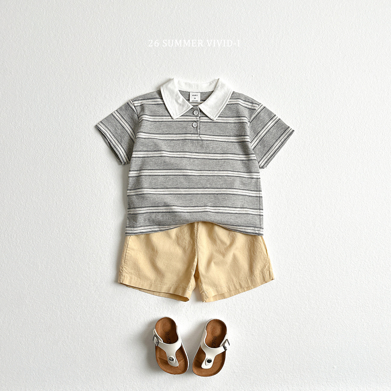 【PREORDER受付終了、ご希望はお問い合わせください。】64.Multi Collar Stripe ShortSleeve Top