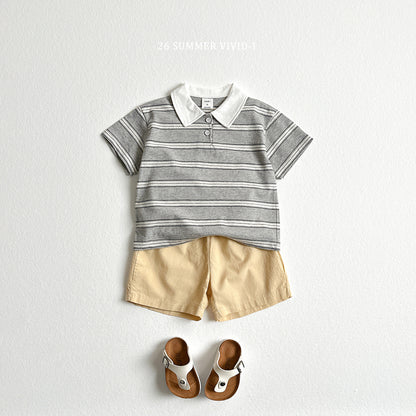 【PREORDER受付終了、ご希望はお問い合わせください。】64.Multi Collar Stripe ShortSleeve Top