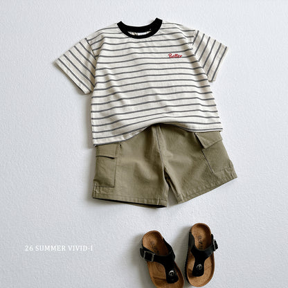 【PREORDER受付終了、ご希望はお問い合わせください。】66.Better Embroidery Stripe Tee