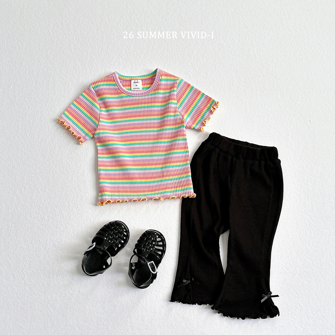 【PREORDER受付終了、ご希望はお問い合わせください。】72.Rainbow Rib Flare Tee