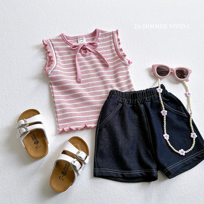 【PREORDER受付終了、ご希望はお問い合わせください。】13.Stretch Denim Shorts