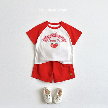 【PREORDER受付終了、ご希望はお問い合わせください。】74.Strawberry Dolman ShortSleeve Tee