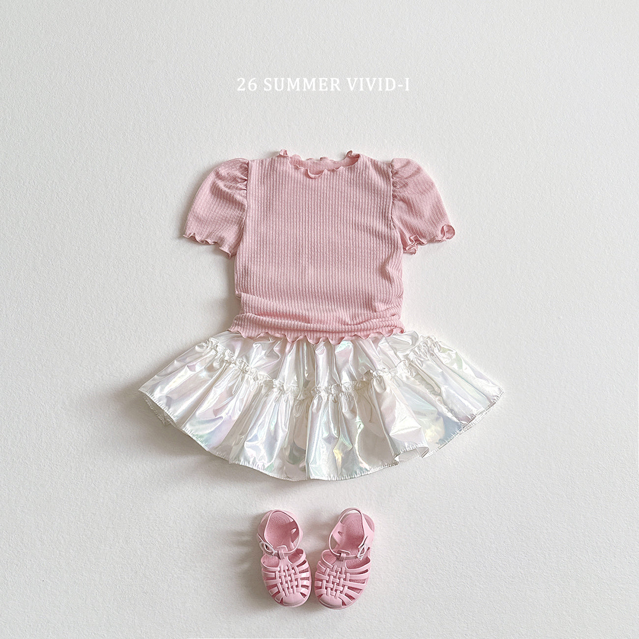 【PREORDER受付終了、ご希望はお問い合わせください。】78.Shirring Puff Flare Tee