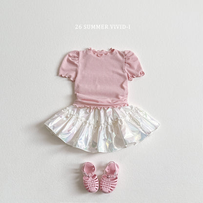 【PREORDER受付終了、ご希望はお問い合わせください。】78.Shirring Puff Flare Tee