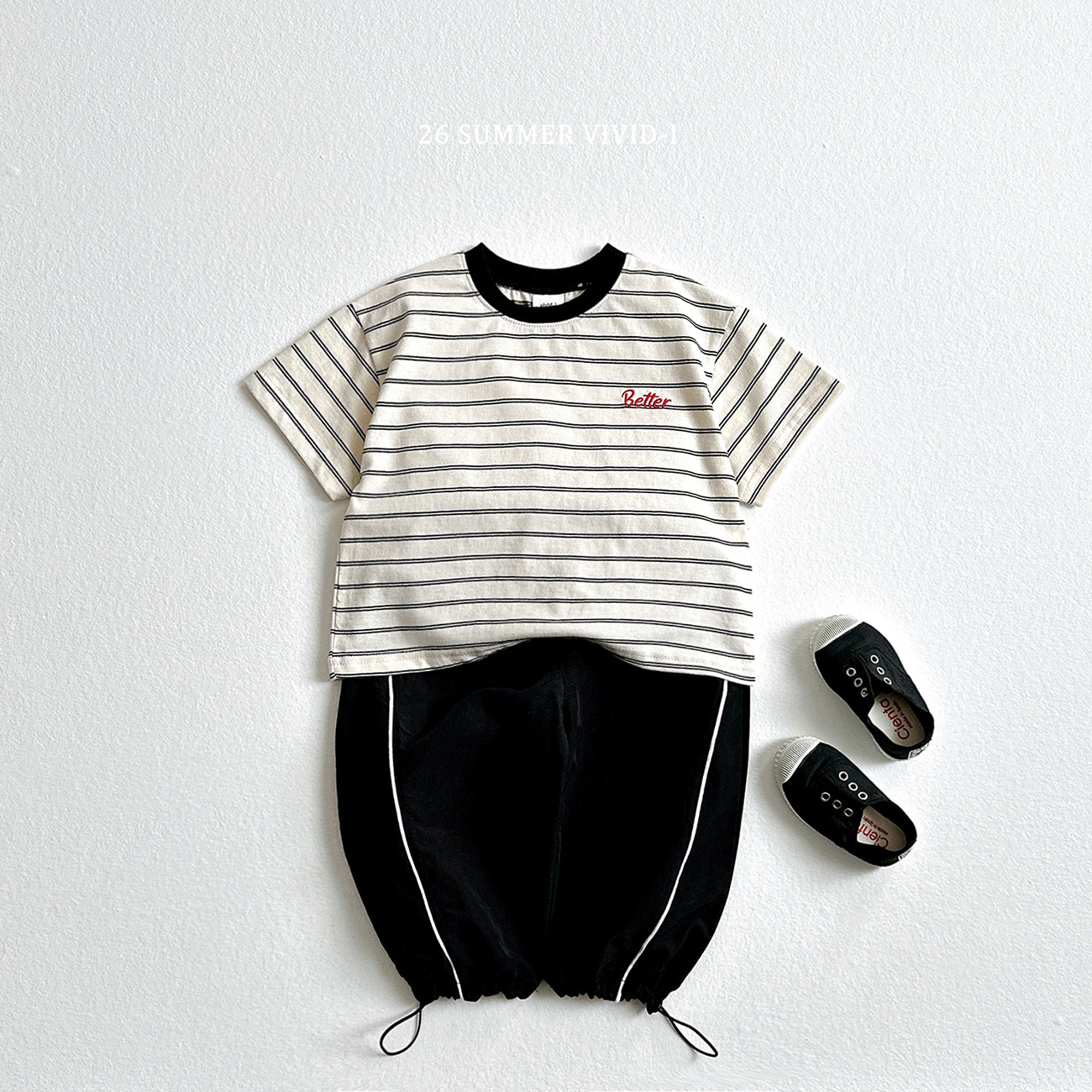 【PREORDER受付終了、ご希望はお問い合わせください。】66.Better Embroidery Stripe Tee