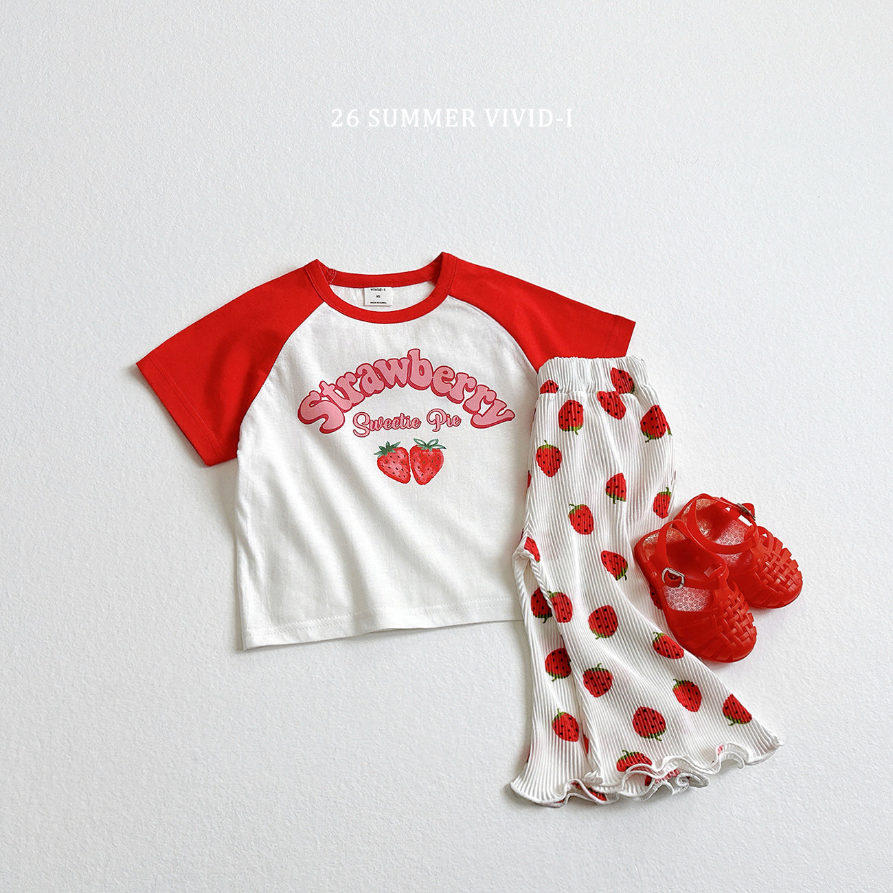 【PREORDER受付終了、ご希望はお問い合わせください。】74.Strawberry Dolman ShortSleeve Tee