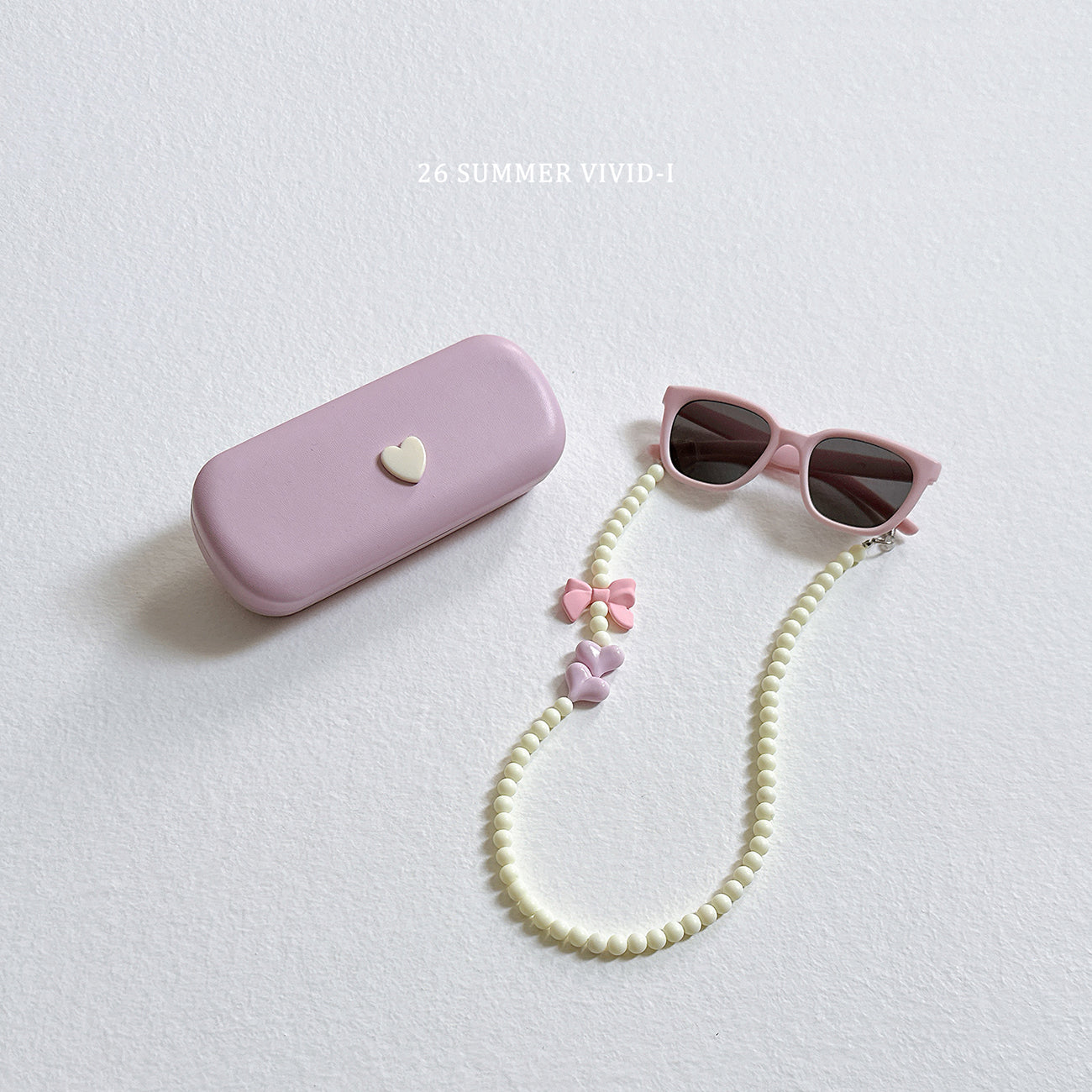 【PREORDER受付終了、ご希望はお問い合わせください。】118.Heart Case Necklace Sunglasses