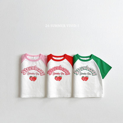 【PREORDER受付終了、ご希望はお問い合わせください。】74.Strawberry Dolman ShortSleeve Tee