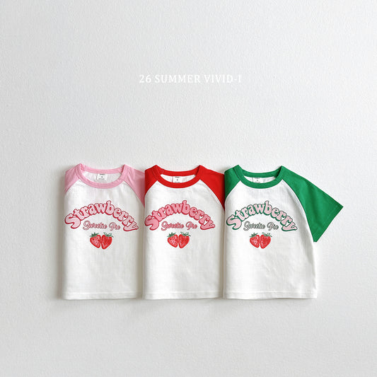 【PREORDER受付終了、ご希望はお問い合わせください。】74.Strawberry Dolman ShortSleeve Tee