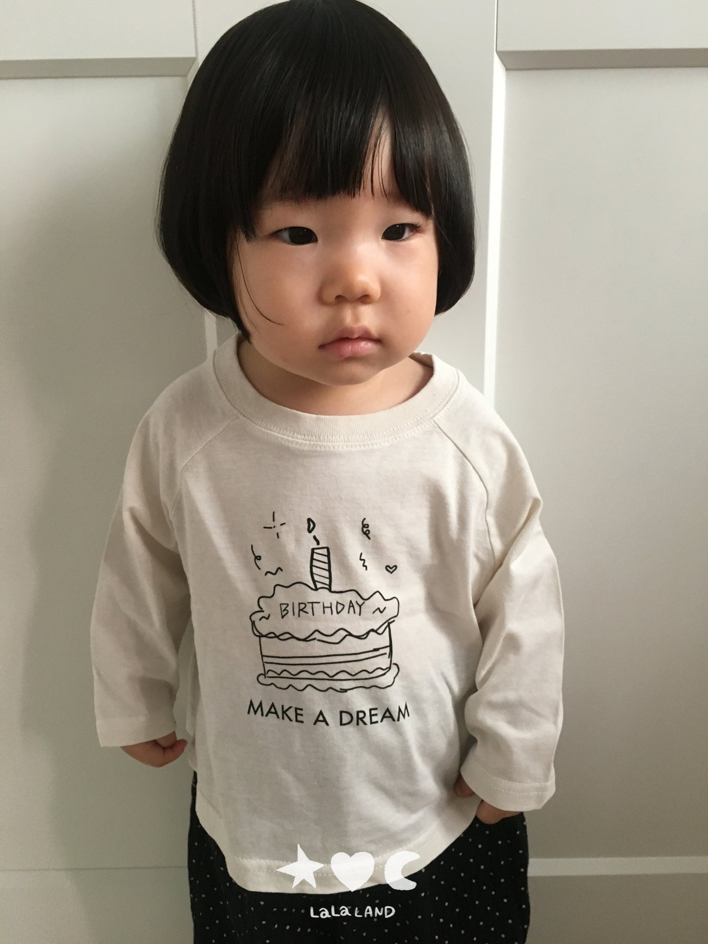 【PRE-ODER〆8.9(sun)】31.Happy Raglan Tee | lalaland