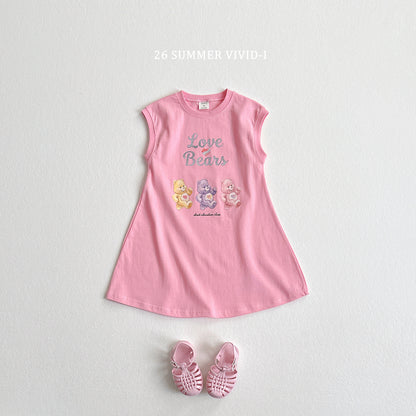 【PREORDER受付終了、ご希望はお問い合わせください。】90.Painted Bear Long Dress