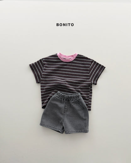 【PREORDER 4日間限定】40.uni stripe color tee