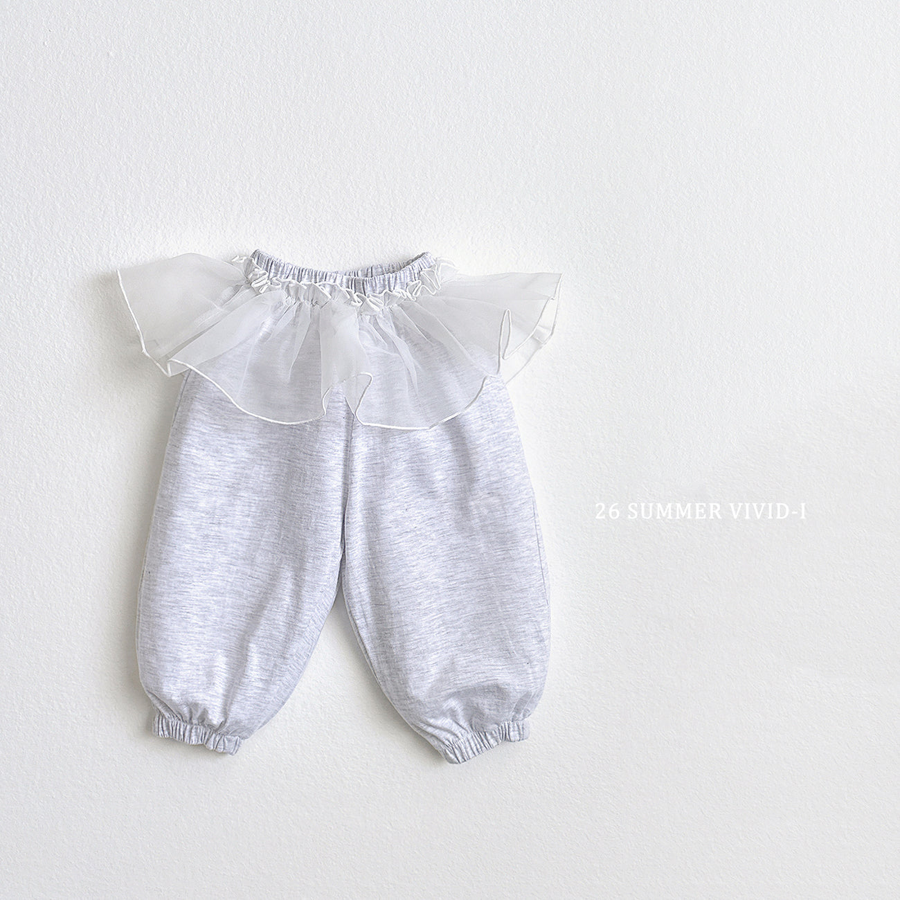 【PREORDER受付終了、ご希望はお問い合わせください。】32.Summer Frill Chiffon Jogger Pants