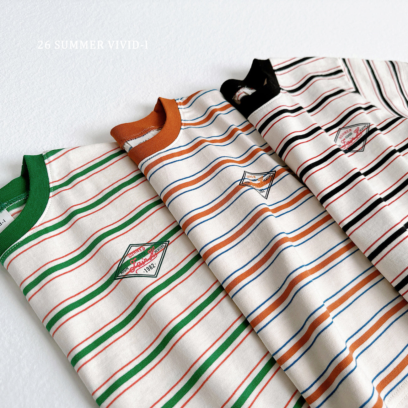 【PREORDER受付終了、ご希望はお問い合わせください。】69.Diamond Logo Stripe Tee