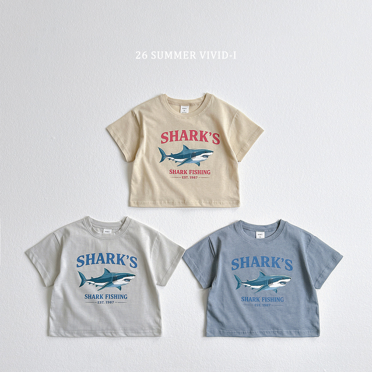 【PREORDER受付終了、ご希望はお問い合わせください。】43.Shark Silket ShortSleeve Tee