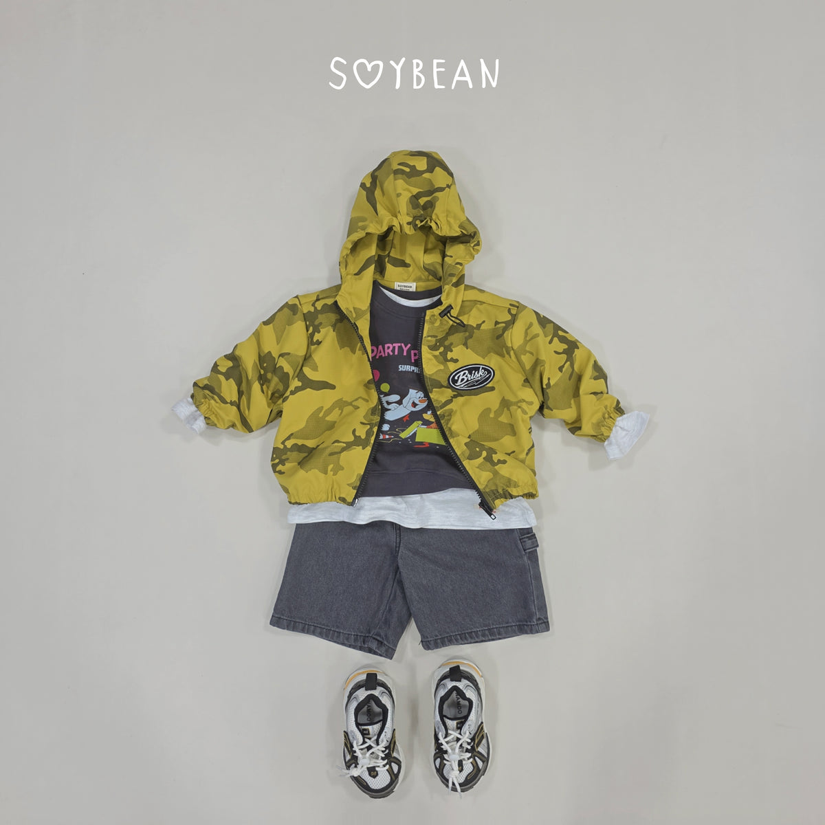 【秋のPRE-ODER 5%OFF】80.Camo Hooded Windbreaker (7 Sizes)