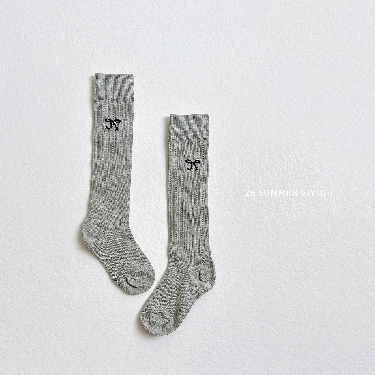 【PREORDER受付終了、ご希望はお問い合わせください。】121.Ribbon Embroidery Knee Socks
