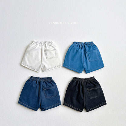 【PREORDER受付終了、ご希望はお問い合わせください。】13.Stretch Denim Shorts
