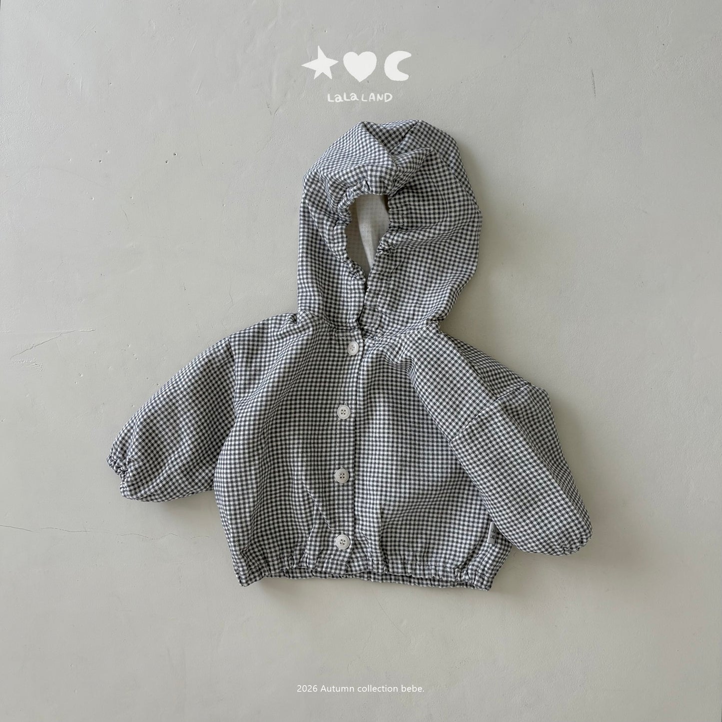 【PRE-ODER〆8.9(sun)】07.Gingham Hood Jumper | lalaland