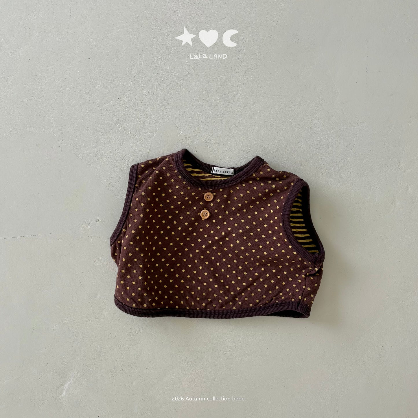 【PRE-ODER〆8.9(sun)】18.Heart-Dot Vest | lalaland