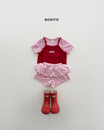 【PREORDER 4日間限定】44.mini heart frill shorts