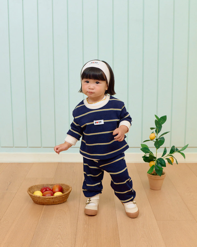 【PRE-ODER〆8.9(sun)】18.Rookie Striped Top & Bottom Set | oottbebe