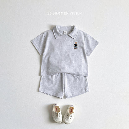 【PREORDER受付終了、ご希望はお問い合わせください。】95.Collar Bear Embroidery Set
