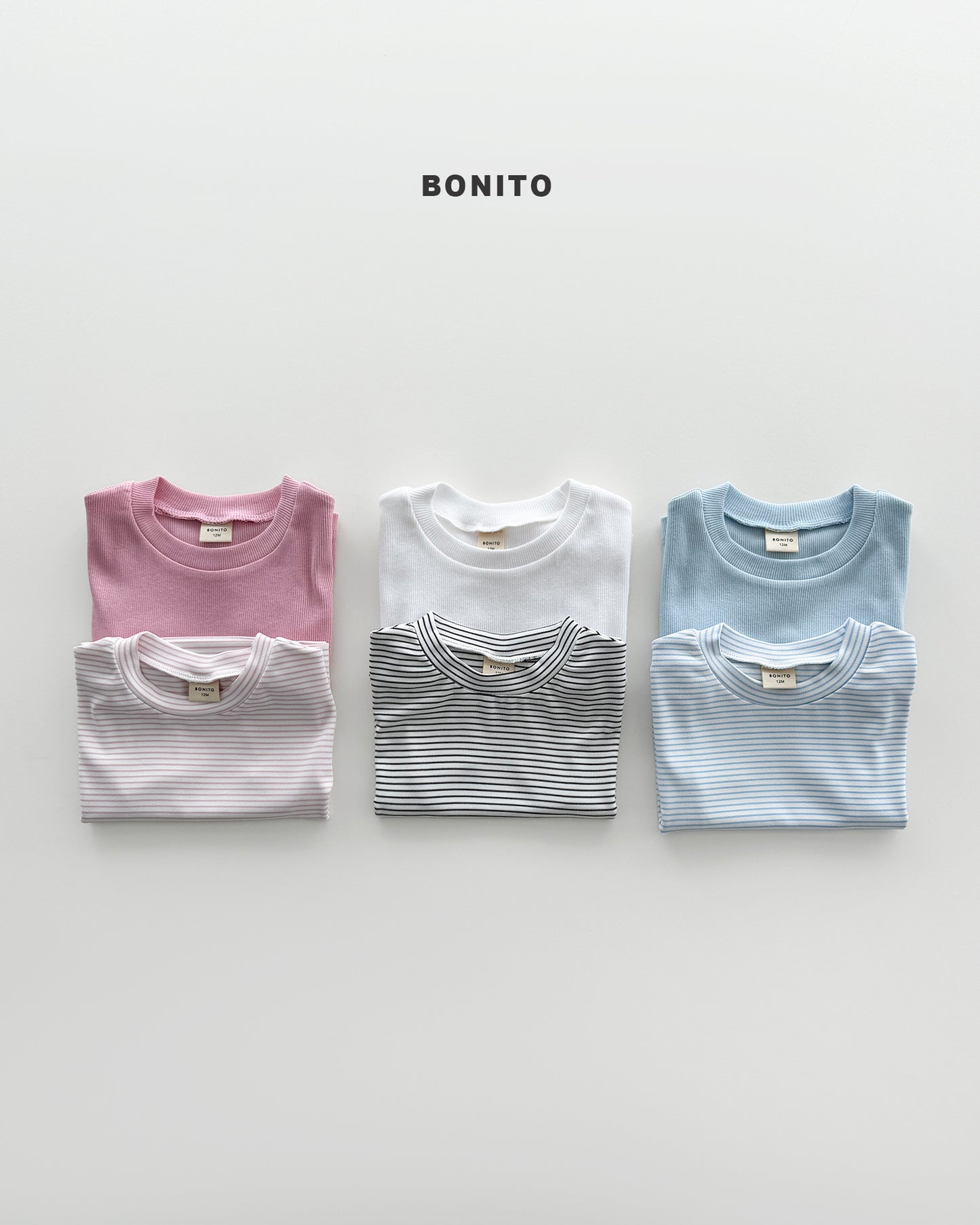【期間限定 PRE-ODER】1.Planning) Bébé 1+1 Ribbed Tee