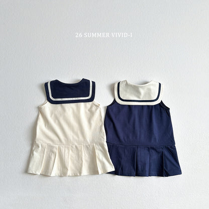 【PREORDER受付終了、ご希望はお問い合わせください。】91.Sailor Sleeveless Dress