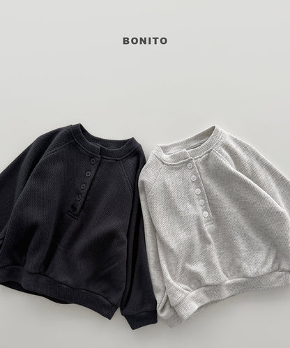 25.Henley Neck Sweatshirt