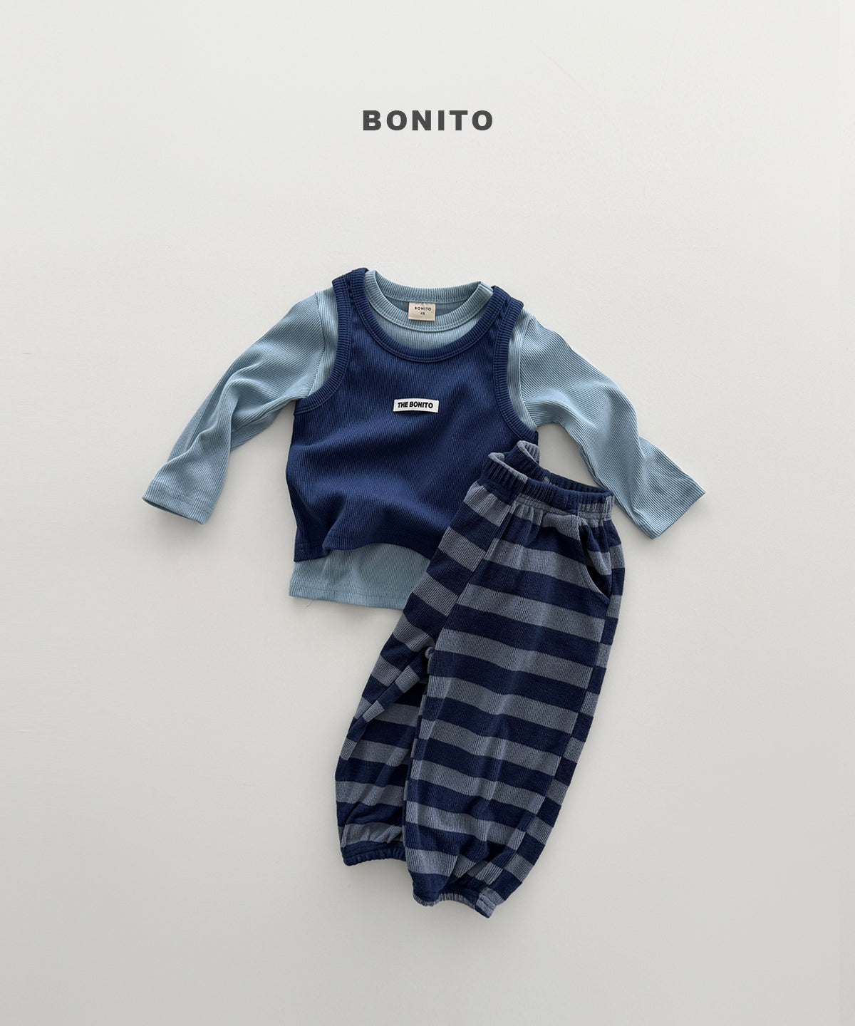 45.Striped Knit Jogger Pants