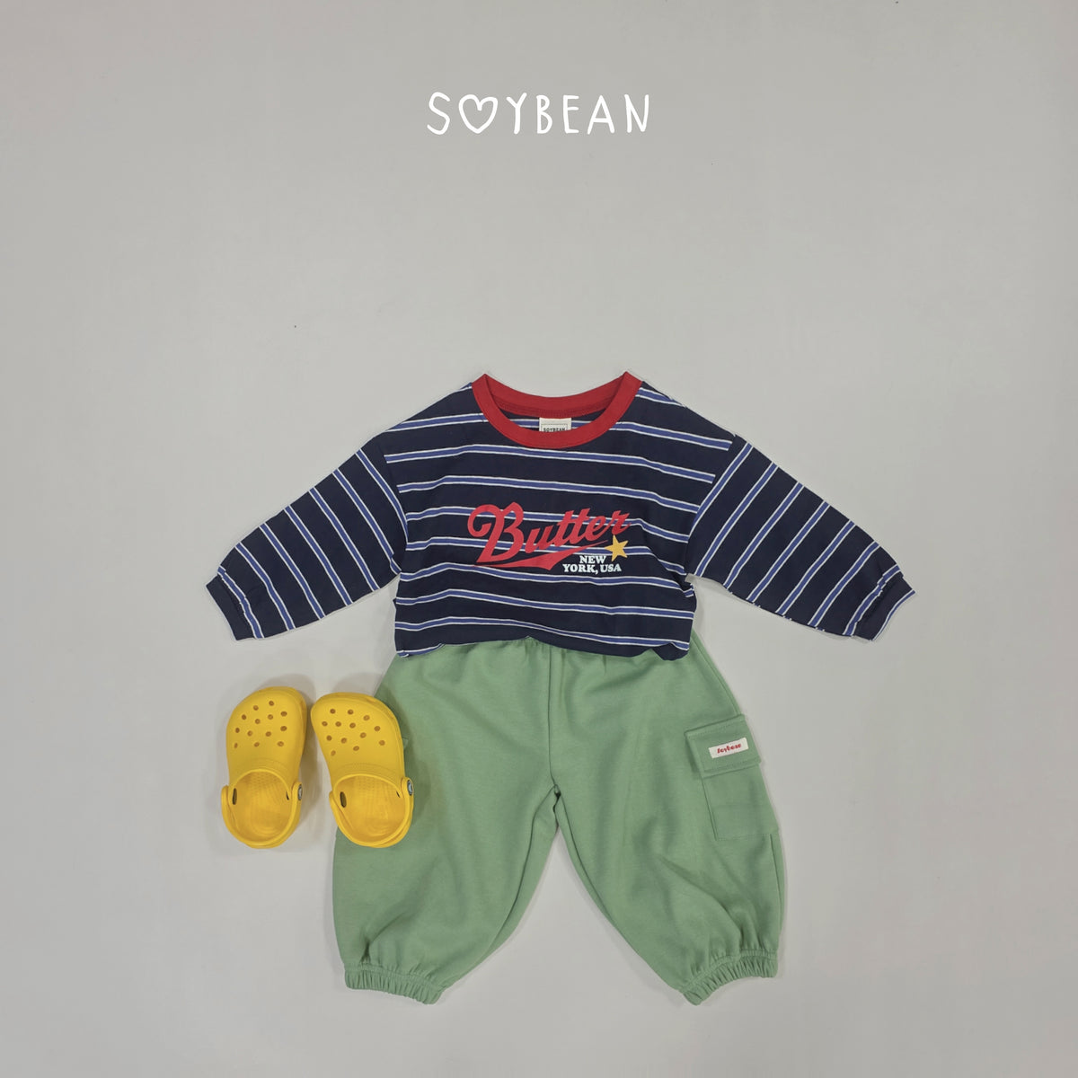 【秋のPRE-ODER 5%OFF】18.Butter Stripe Tee (7 Sizes)