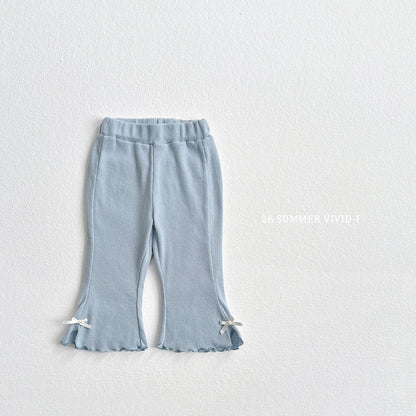 【PREORDER受付終了、ご希望はお問い合わせください。】27.Ribbon Slit Flare 7分丈 Pants