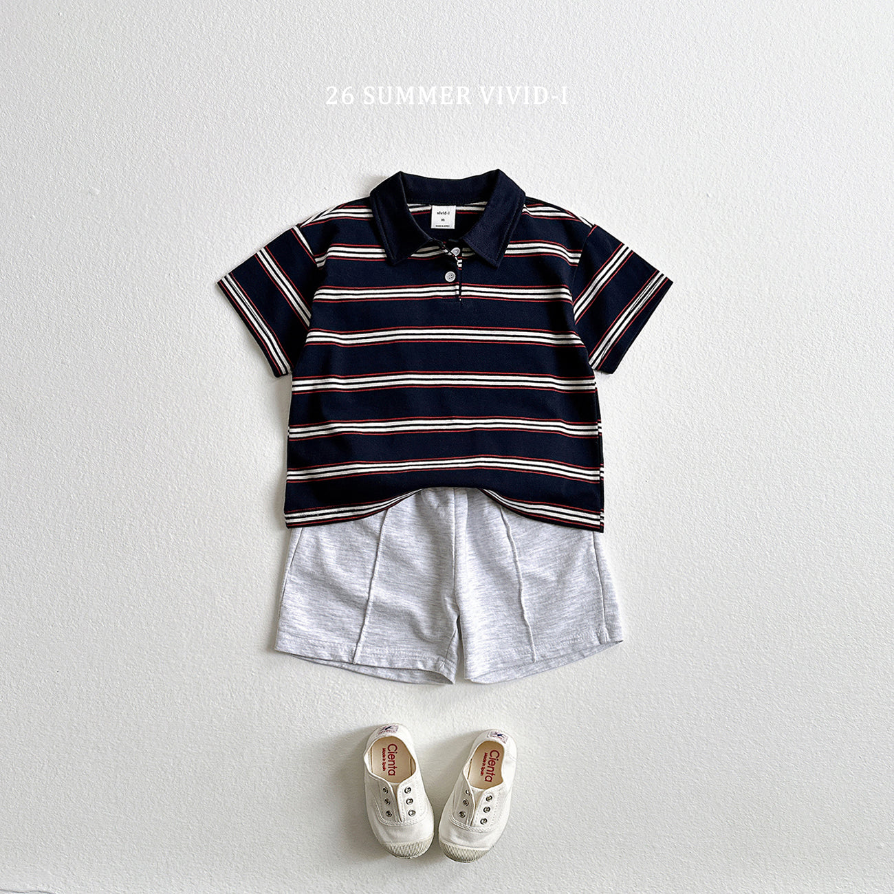【PREORDER受付終了、ご希望はお問い合わせください。】64.Multi Collar Stripe ShortSleeve Top