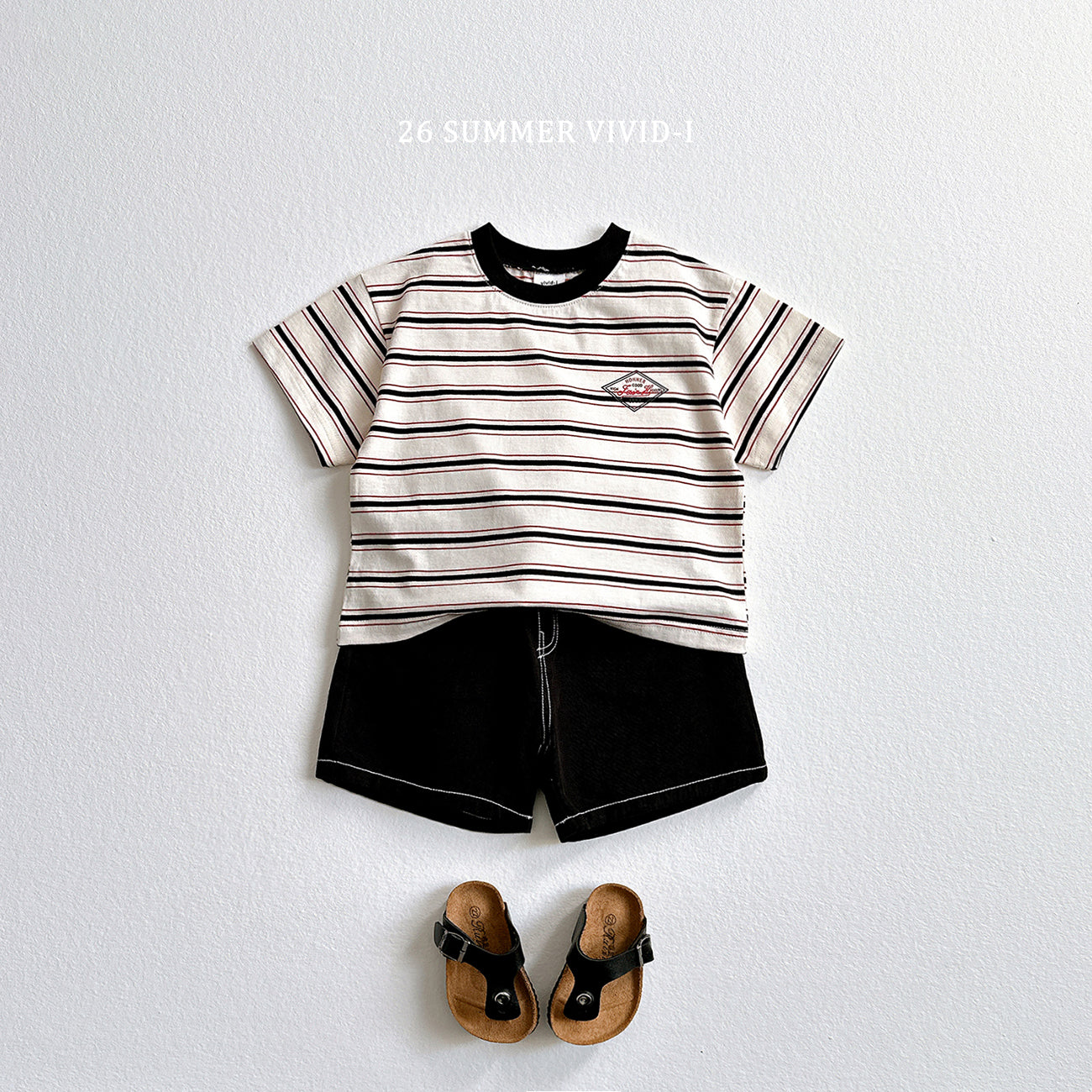 【PREORDER受付終了、ご希望はお問い合わせください。】69.Diamond Logo Stripe Tee