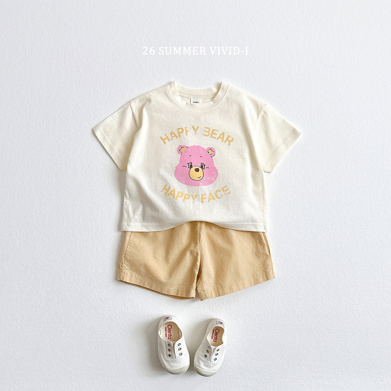 【PREORDER受付終了、ご希望はお問い合わせください。】56.Happy Bear ShortSleeve Tee